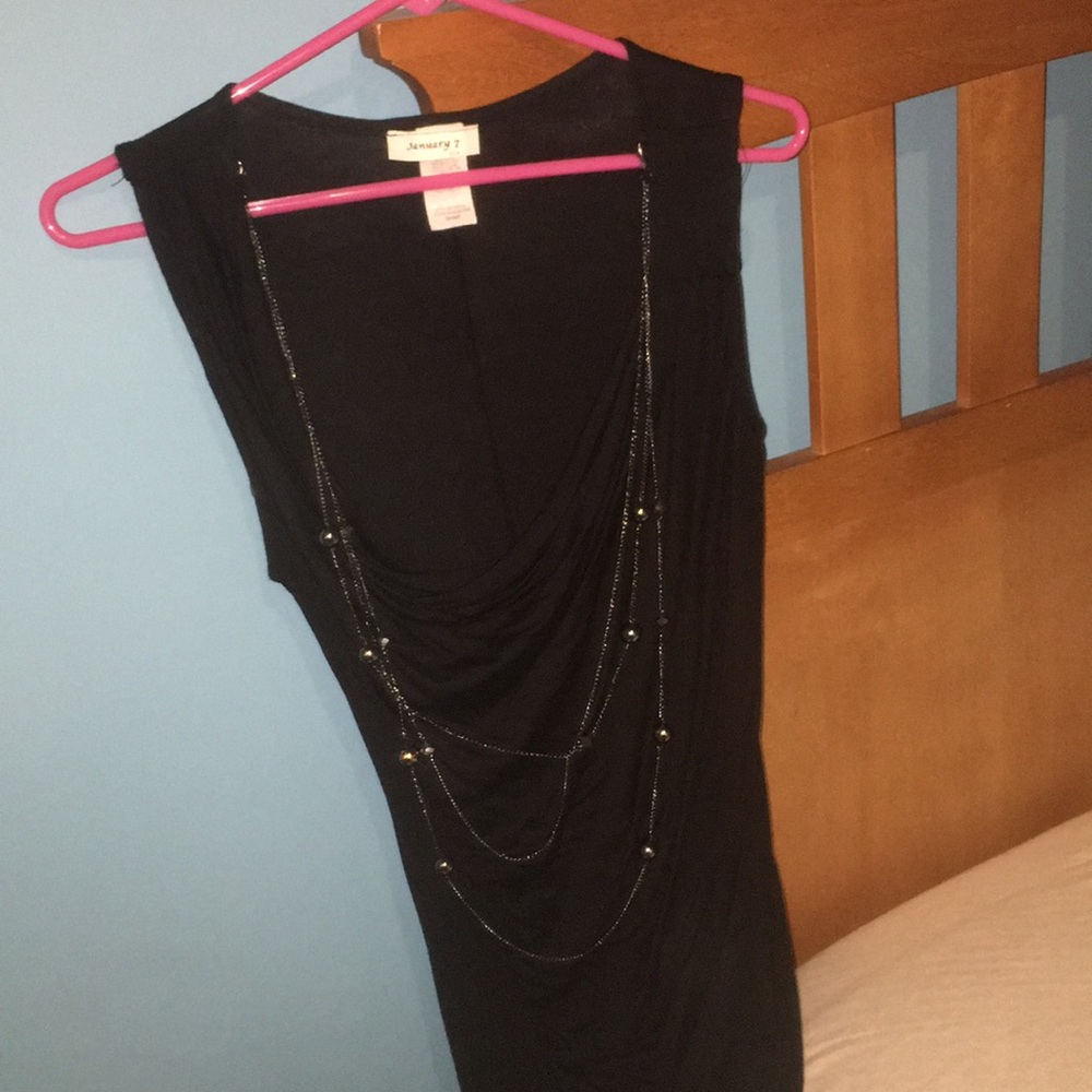 Black dress with jewelry